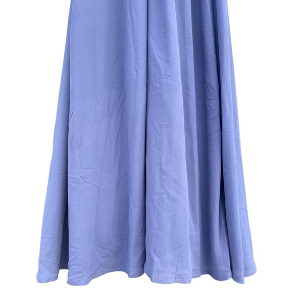 Lulus - Marvelous Memories Denim Blue Cold-Shoulder Maxi Dress - Size XS - Picture 11 of 14